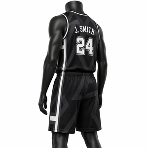Custom Basketball Uniform Set Men Sublimated Jersey Shorts Breathable <b>Polyester</b> Mesh Team Sports Kit Personalized Name - Product Image 4