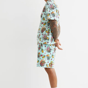 Pantalones cortos de verano de algodón 100% con estampado Digital para hombre, pantalones cortos informales de verano con cintura elástica para hombre a la venta a granel - Product Image 4