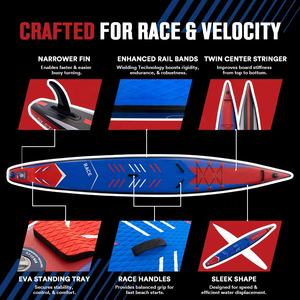 プロのパドラーのためのレーシングインフレータブルスタンドアップパドルボードインフレータブル<span class=keywords><strong>Sup</strong></span>ボード - Product Image 2