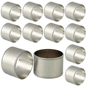 Porte-mouchoirs élégant pour table, design moderne, argent poli, porte-serviettes pour mariages, fêtes, dîners à bon prix - Product Image 2