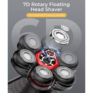 Afeitadora Eléctrica Rotativa para Hombres Calvos, IPX7 Impermeable, Motor de Alta Velocidad, Carga Rápida USB, Repuesto de Cuchillas - Product Image 5