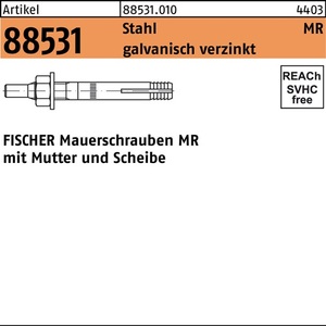 Tornillos para Pared de Acero R 88531 MR 8x70mm Paquete de 25 de Fischer - Product Image 1