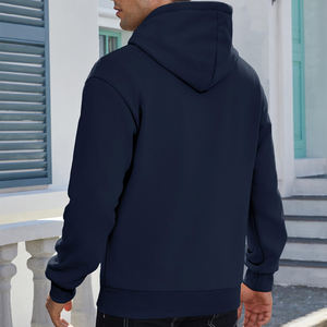 เสื้อฮู้ดสวมหัวโอเวอร์ไซส์สำหรับผู้ชายพิมพ์โลโก้แบบเรียบๆ - Product Image 2