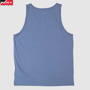 Débardeurs en coton tricoté respirant coupe ajustée pour hommes – Qualité supérieure, couleur personnalisable OEM, sans manches, pour l'entraînement estival - Product Image 4