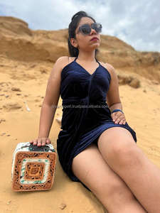 New Western Style Handcrafted Tooled Metallic <b>Hair</b> on Hide Fur Leather Jewelry <b>Box</b> Cute Travel Jewelry Essential Minimal Storage - Product Image 2