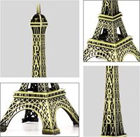 Vase de table en métal artisanal WB INC, design moderne en aluminium de haute qualité, finition antique, sculpture de la Tour Eiffel de Paris