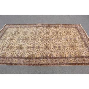 Turkish Rug, Area 4.8x8.2 ft Vintage Rug, <b>Brown</b> Oriental <b>Wool</b> Rug - Product Image 3