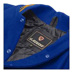 OEM Wholesale Custom <b>Men's</b> Plus Size Vintage Baseball <b>Jacket</b> Long Style Varsity Leather with <b>Denim</b> Fabric <b>for</b> Winter - Product Image 5