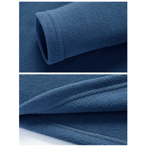 Logotipo personalizado Hombres de gran tamaño Slim Fit Cómodo Suave Color sólido Manga larga Polar Warm Quarter Zip - Product Image 3