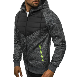 Sudadera de moda de alta calidad de gran tamaño personalizada, Jersey Unisex de invierno cálido, sudadera deportiva en blanco con cremallera para hombre - Product Image 2