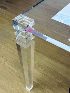 Clear Acrylic Table Supplier Home Use Dinning Table Dining White Transparent High Quality for Sale - Product Image 3