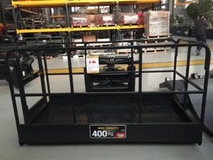 Plataforma de Trabajo con Accesorios para Montacargas, Capacidad de Carga de 400 kg, Accesorio de Canasta Montada en Horquilla para Montacargas y Manipuladores Telescópicos, Certificado CE - Product Image 6