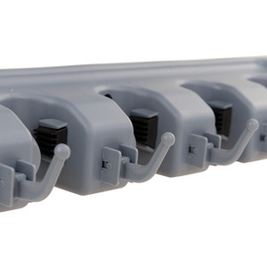 Modern Single-Tier Tool Hanger for <b>Mops</b> Brooms Rakes Plastic Metal Fabric GARAGE HOLDER with Hangers for Kitchen Storage - Product Image 4