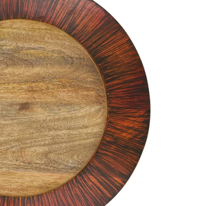 Super Sell 2024 Natural Pulido Madera Cena Cargador Platos Cuencos de forma redonda - Product Image 4