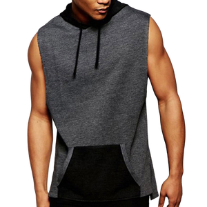 Sudadera con capucha de color negro y gris jaspeado clásica personalizada con logotipo bordado Sudadera con capucha en blanco con estampado digital de verano personalizado - Product Image 1