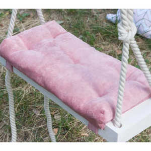 Elegante columpio de patio con cojín color crema para interiores y exteriores, para adultos y niños, regalo perfecto para cumpleaños o Navidad - Product Image 2