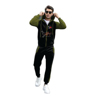 Sweat-shirt à capuche respirant, logo personnalisé, automne-hiver, marque de mode haut de gamme, 2 pièces, molleton technique, survêtement décontracté pour homme, ensemble de sport - Product Image 3