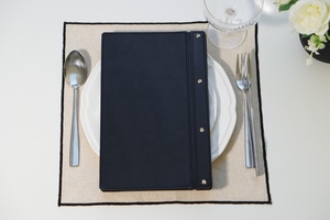 Custom Logo PU Leather Menu Cover Waterproof Menu <b>Folder</b> <b>A4</b> A5 Restaurant Menu Holder - Product Image 5