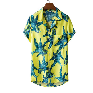 OEM Cotton Short Oversized Top Casual Print Beach Summer Patchwork <b>Men's</b> <b>Shirt</b> Short Sleeve <b>Hawaiian</b> <b>Shirt</b> <b>men's</b> <b>shirts</b> - Product Image 5