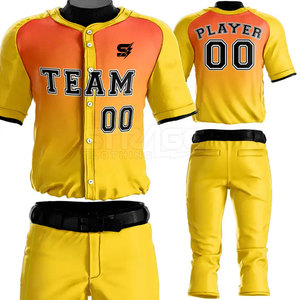 Conjuntos de Uniformes de Béisbol Transpirables Personalizados de Talla Grande - Ropa Deportiva de Secado Rápido que Absorbe la Humedad, Nueva Llegada - Product Image 6