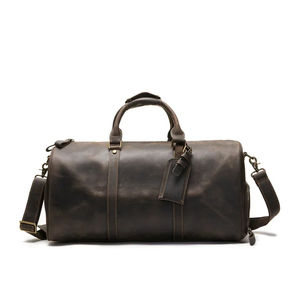 OEM ODM Vintage Real <b>Leather</b> Gym Sport <b>Bag</b> Travel Genuine <b>Leather</b> <b>Overnight</b> <b>Bag</b> Duffel Holdall Full Grain <b>Leather</b> Travel <b>Bag</b> - Product Image 5