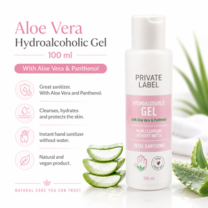 Gel Desinfectante de Manos Hidroalcohólico con Aloe Vera de Marca Privada 100ml OEM |   Desinfectante de Manos Instantáneo Sin Enjuague |   España UE - Product Image 2