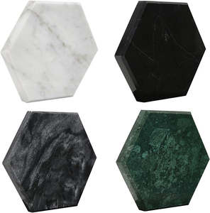 Handmade Wholesale Decorative Natural <b>White</b> black Marble <b>coasters</b> <b>white</b> <b>coaster</b> and black <b>white</b> <b>coaster</b> <b>coasters</b> - Product Image 1