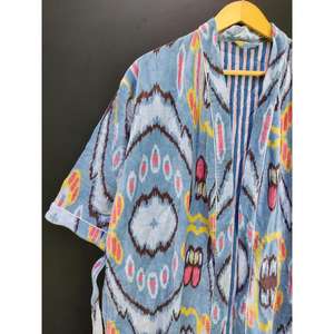 Batas de baño de terciopelo grueso de lujo para verano e invierno, hasta la rodilla, manga corta, suave y transpirable, Exportación a granel - Product Image 2