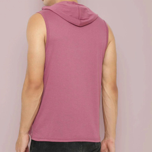 Débardeurs de gym personnalisés pour hommes avec logo personnalisé vêtements de fitness sans manches séchage rapide t-shirt à capuche gilet pour hommes - Product Image 3