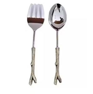 Ensemble de serveurs à salade en acier inoxydable, couleur personnalisée, design moderne et classique - Product Image 4