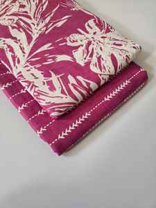 Ensemble de tissu en coton imprimé Jaipuri non cousu, haut et bas |   60x60 Coton |   5m Haut + 5m Bas pour Costume de Fille - Product Image 3