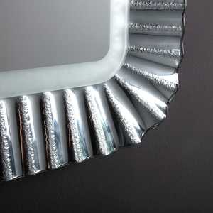 Reversible 94x68 <b>LED</b> <b>Light</b> <b>Mirror</b> with Silver Fused Glass Frame - Product Image 4