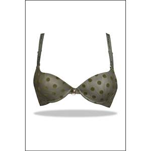 Green Embossed Dice Microfibre T-Shirt <b>Bra</b> 32B/34B - Product Image 5