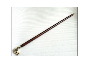 Bâton de marche léger de luxe en bois massif avec poignée en laiton Design moderne pour la marche quotidienne et la randonnée Cadeau élégant - Product Image 1