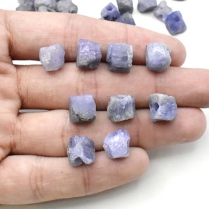 Tanzanite หินอัญมณีธรรมชาติหยาบหยาบหยาบแบบหลวมขนาด8-10มม. เจาะพลอยแฮนด์เมดสำหรับทำเครื่องประดับของขวัญสำหรับ - Product Image 3