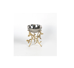 Support de fantaisie en métal et bol pour bol de service de forme ronde avec pièce design dorée pour décoration de mariage - Product Image 4