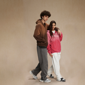 Hiver 2024 Streetwear en coton tricoté à capuche zippé oversize, brodé, délavé, vieilli, effet délavé à l'acide, 450 g/m², vintage, écologique - Product Image 4