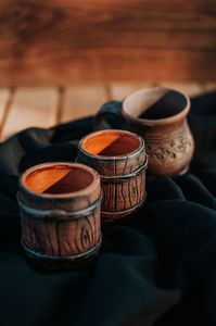 CERVEZA Y VINO DE MADERA SÓLIDA NATURAL DE MODA Taza GRANDE Y CORTA Mini Vino Cerveza Taza de madera para Bar Restaurante Navidad - Product Image 3