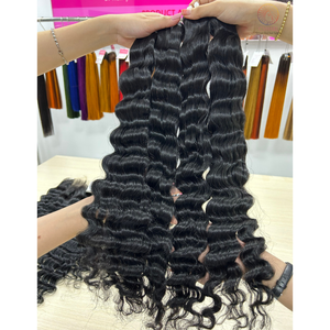 Vague profonde brut non transformé en gros 100% un donneur cuticule aligné vierge double dessiné vendeurs de cheveux vietnamiens - Product Image 5