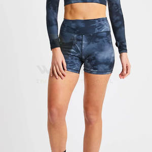 Pantalones cortos de gimnasia de cintura alta para mujer Pantalones cortos de Yoga de algodón transpirable con función de secado rápido Pantalones cortos de fitness de Talla grande-Suministro al por mayor - Product Image 3