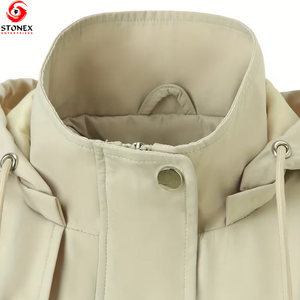 Chaqueta Cortavientos Personalizada para Mujer, Talla Grande, Impermeable, Cortavientos, Abrigo Largo de Alta Calidad, Colores con Logotipo Personalizado, Ropa de Invierno - Product Image 4