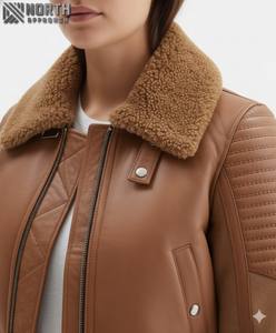 Nouvelles vestes en cuir pour femmes respirantes pour l'hiver, haute qualité, design de mode personnalisable, service OEM - Product Image 4