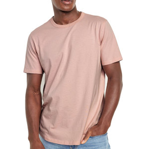 T-shirt New Balance pour homme en coton Performance à col rond, couleur rose clair, avec étiquette privée, couleur unie, coupe classique - Product Image 6