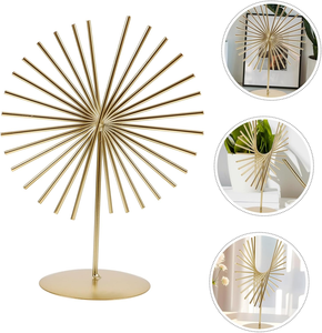 Sculpture de lignes métalliques Décoration de bureau unique pour ornement de table moderne pour le salon - Product Image 3