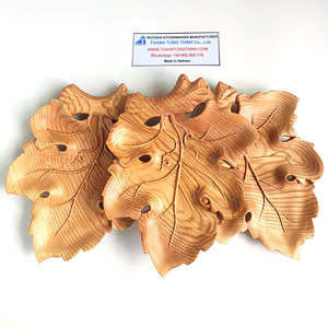 Ensemble de plateaux de service en bois faits à la main, rectangulaires, en bois naturel poli, sans danger pour les aliments, fabriqués au Vietnam - Product Image 3