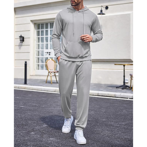 Sudadera deportiva informal de dos piezas con capucha para hombre, chándal de manga larga para correr, chándal de verano de talla grande y función de maternidad - Product Image 2