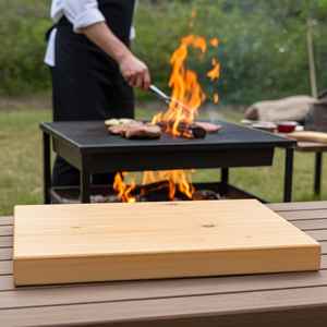 Planche à découper et plateau de service en bois Forme rectangulaire durable 12mm d'épaisseur - Product Image 4