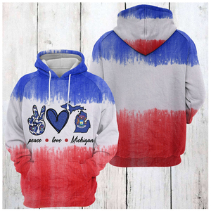 Sweat-shirts personnalisés à imprimé animalier d'hiver en polyester / coton polaire - Product Image 2