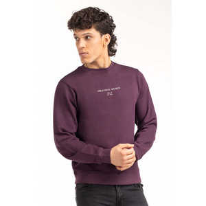 Sudadera de Punto de Corte Regular con Logotipo Bordado Personalizado y Diseño Serigrafiado-MN-SWS-WS24-138 - Product Image 4