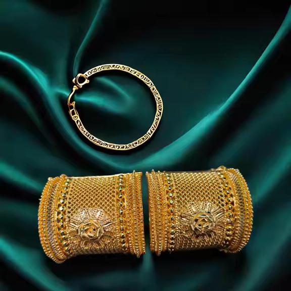 New Design Gold Kada Bangle Bracelet Stylish Durable